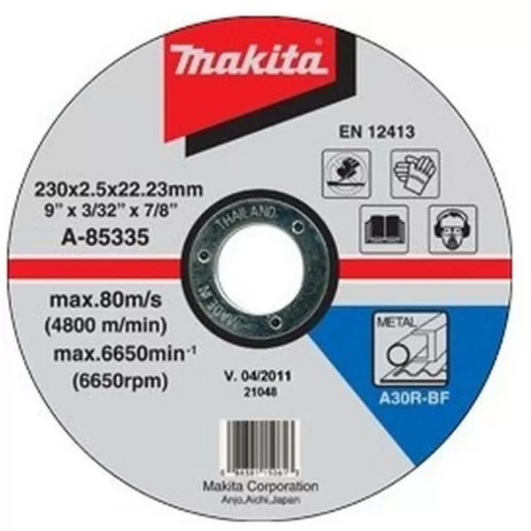 Kotouč řezný ocel 230x2,5x22,23mm Makita A-85335