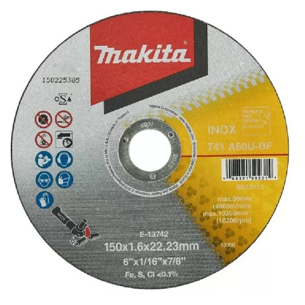 Kotouč řezný nerez 150x1,6x22,23 Makita E-13742