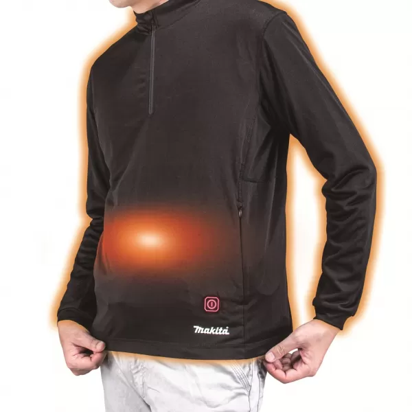 Mikina s vyhříváním na zip L Li-ion LXT 14,4V/18V bez aku Makita DCX201CL