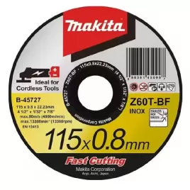Kotouč řezný nerez 115x0,8x22,23mm, 12ks Makita E-10861-12