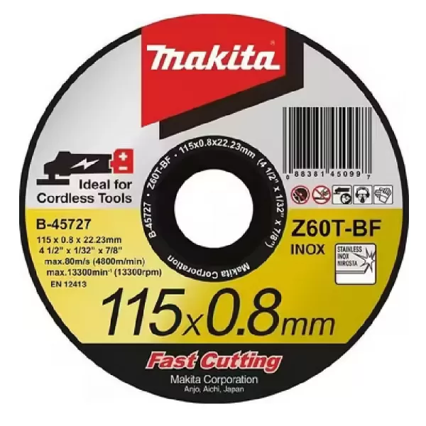 Kotouč řezný nerez 115x0,8x22,23mm, 12ks Makita E-10861-12