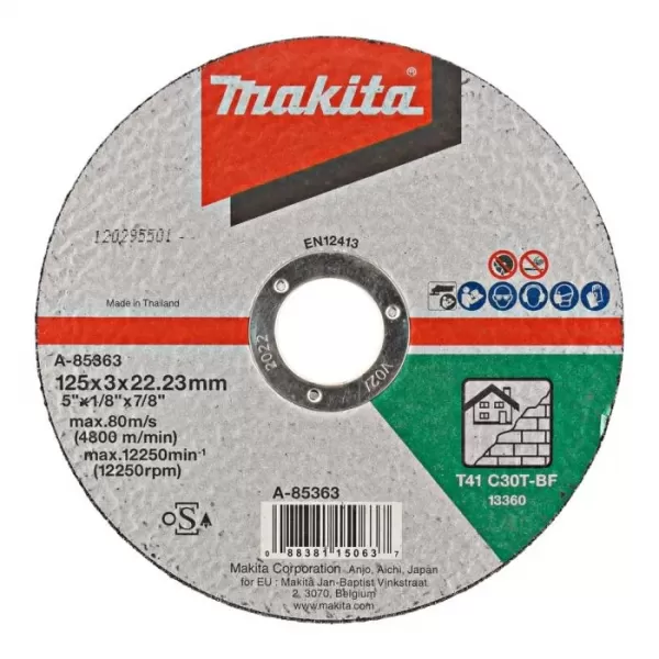 Kotouč řezný kámen 125x3x22mm Makita A-85363