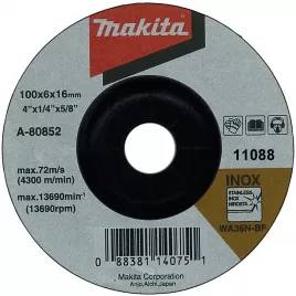 Kotouč brusný nerez 100x6x16mm Makita A-80852