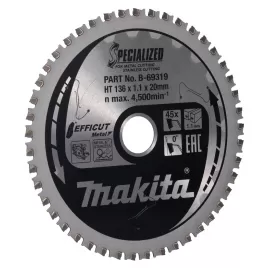 Kotouč pilový ocel Efficut 136x1,1x20mm 45Z Makita B-69319