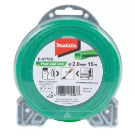 Struna nylonová speciální pro aku stroje 2,0mm, zelená, 15m Makita E-01769