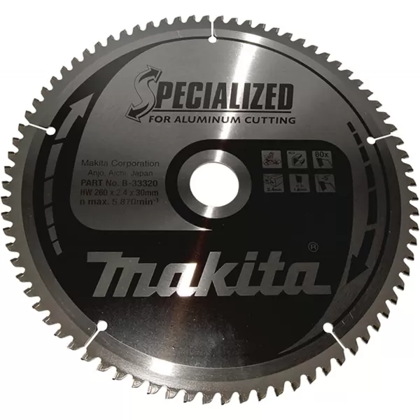 Kotouč pilový hliník SPECIALIZED 260x2,4x30mm 80Z Makita B-33320