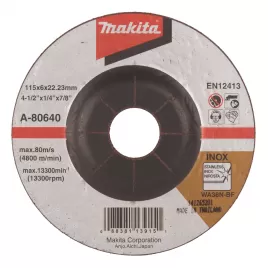 Kotouč brusný nerez 115x6x22,23mm Makita A-80640