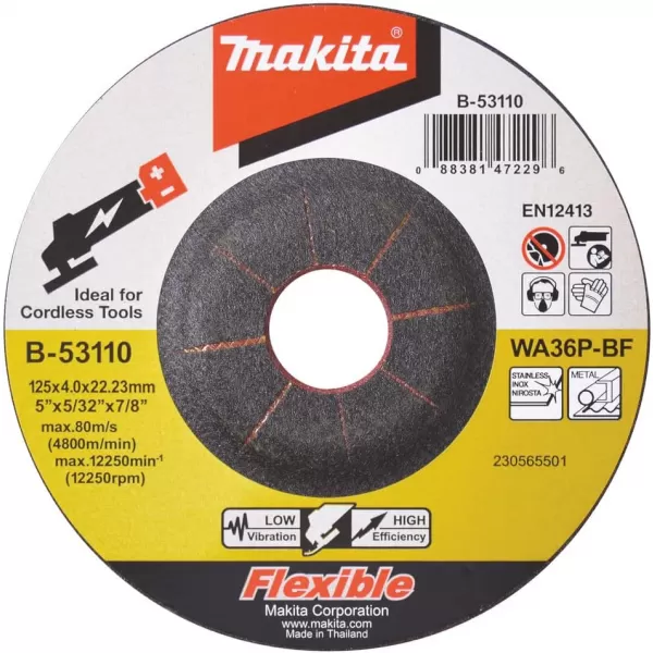 Kotouč brusný pružný 125x4x22,23mm Makita B-53110