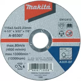 Kotouč řezný ocel 115x2,5x22,23mm Makita A-85307