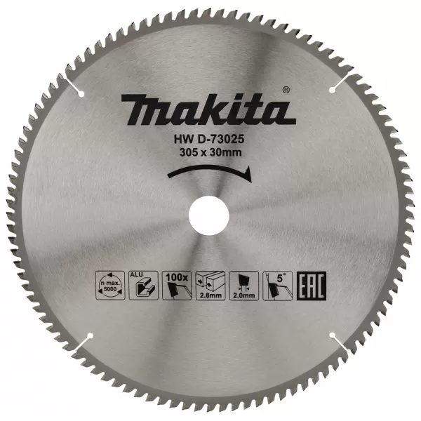 Kotouč pilový hliník TCT 305x2,8x30mm 100Z Makita D-73025
