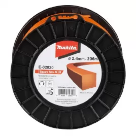 Struna nylonová Plus 2,4mm, 206m, oranžová, hranatá Makita E-02820