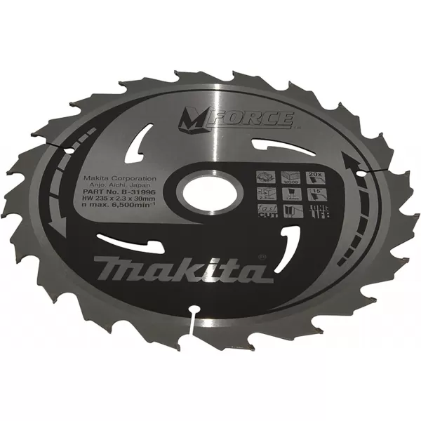 Kotouč pilový dřevo MFORCE 235x2,3x30mm 20Z Makita B-31996