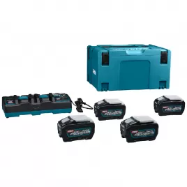 Sada Li-ion XGT 40V 4x5,0Ah + dvojnabíječka DC40RB + Makpac Makita 191U42-2