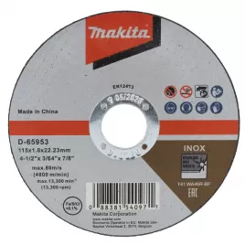 Kotouč řezný nerez 115x1,2x22,23mm Makita D-65953