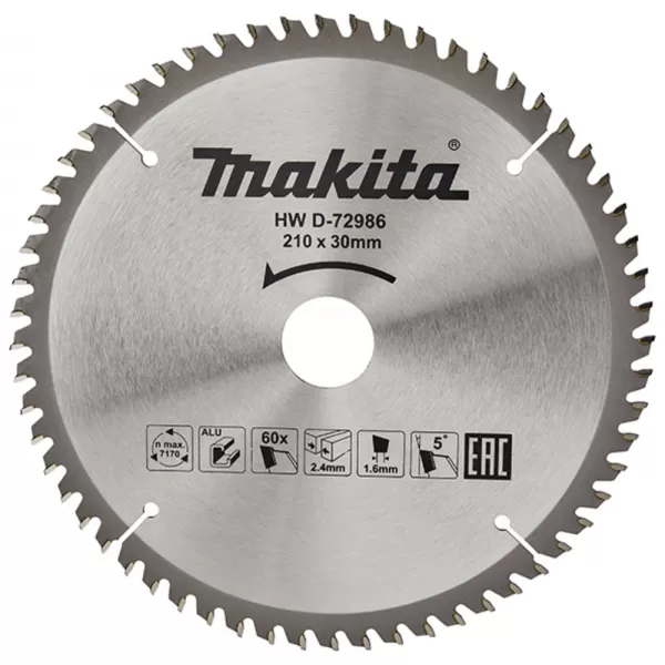 Kotouč pilový hliník TCT 210x2,4x30mm 60Z Makita D-72986