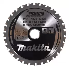 Kotouč pilový ocel SPECIALIZED 136x1,5x20mm 30Z Makita B-33526