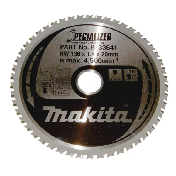 Kotouč pilový ocel SPECIALIZED 136x1,4x20mm 50Z Makita B-33641