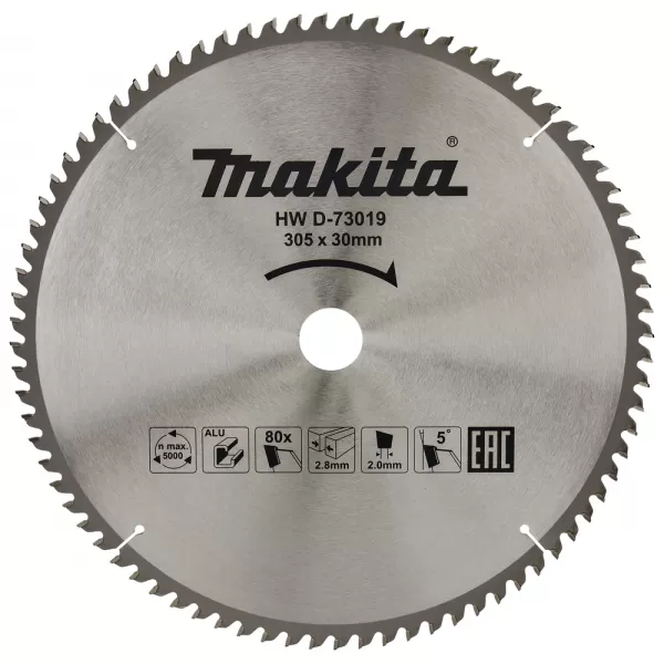 Kotouč pilový hliník TCT 305x2,8x30mm 80Z Makita D-73019