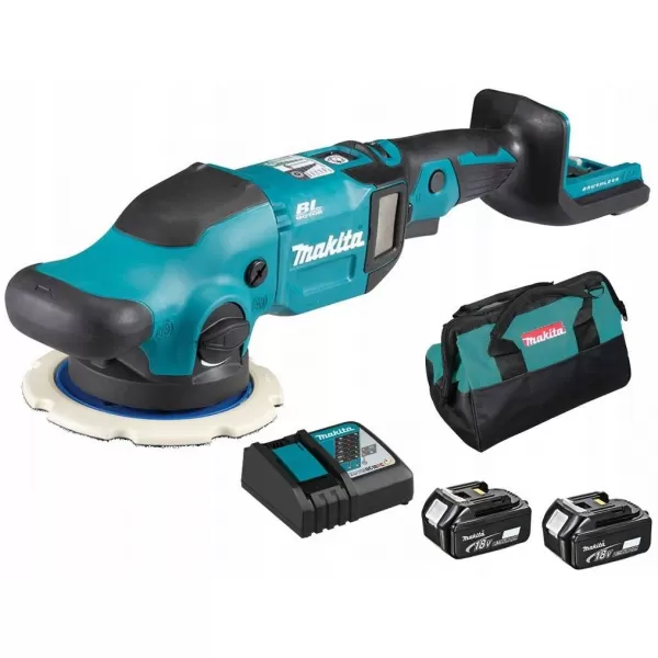 Aku leštička 150mm 2x5,0Ah 18V Makita DPO600RTE